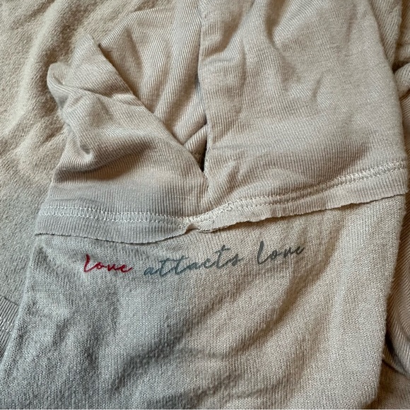 Peace Love World Bree Nude Bell Sleeve Faux Neck Comfy Knit Tunic Top Size L - Picture 7 of 9